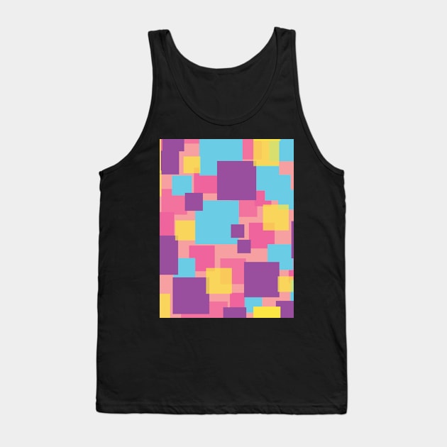 Pastel Color Block Art Tank Top by KarmicKal